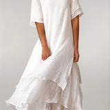 Vestido Maya com Elegantes Volantes