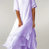 Vestido Maya com Elegantes Volantes