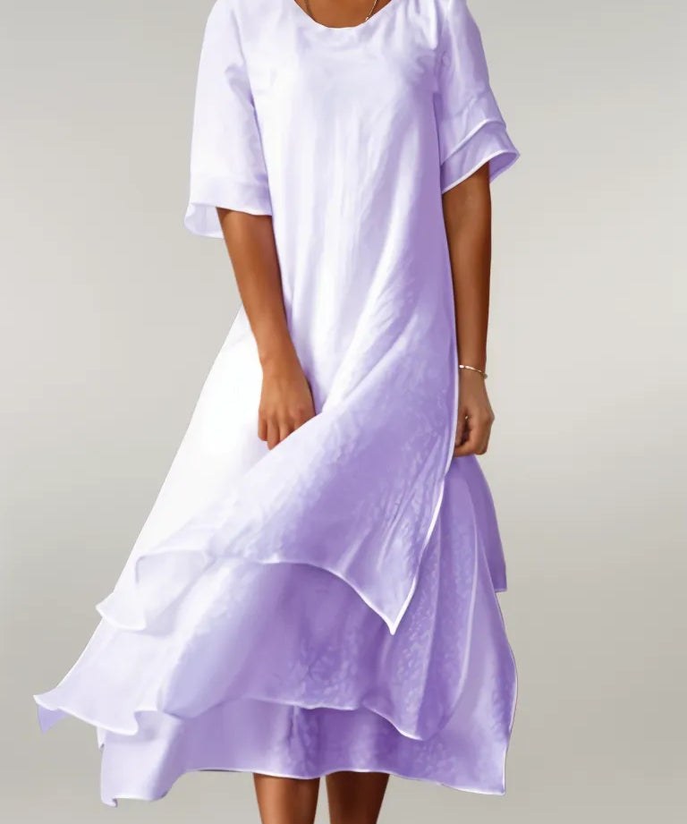 Vestido Maya com Elegantes Volantes