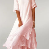 Vestido Maya com Elegantes Volantes