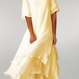 Vestido Maya com Elegantes Volantes