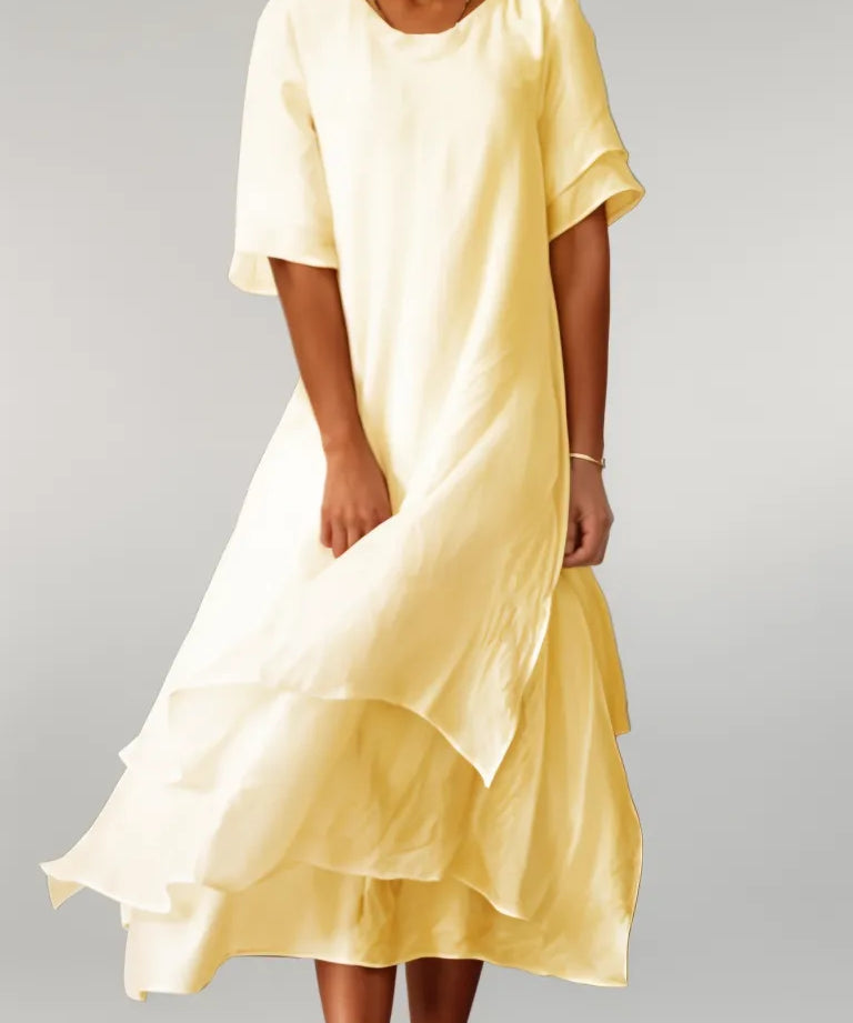 Vestido Maya com Elegantes Volantes