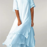 Vestido Maya com Elegantes Volantes