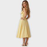 Vestido Midi com Corpete