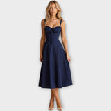 Vestido Midi com Corpete