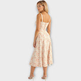 Vestido Midi com Corpete