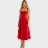 Vestido Midi com Corpete