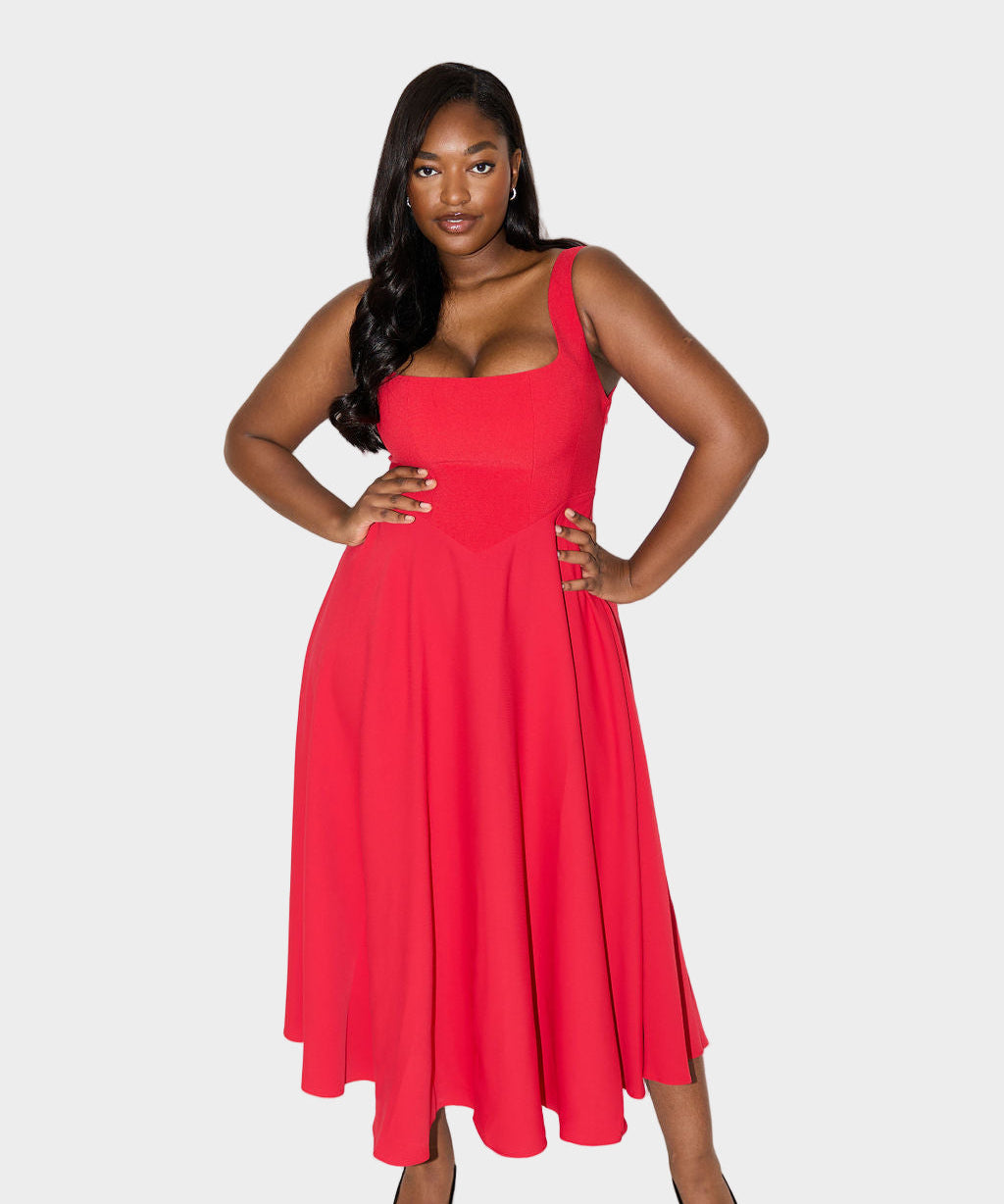 Vestido Midi Atemporal e Arejado com Linha Elegante e Movimento Natural