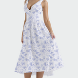 Vestido Midi de Romântica Floral