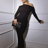 Alina | Vestido Comprido com Brilho