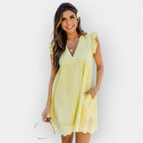 Vestido de Verão com Calções Ocultos e Bolsos